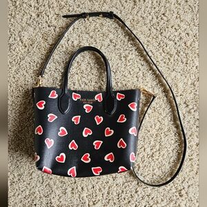 Kate Spade Bleecker Stencil Heart Medium Crossbody Tote Purse - Great Condition